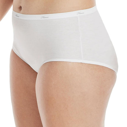 Hanes Women’s Cotton Brief Panties Multi-Packs - white - 6