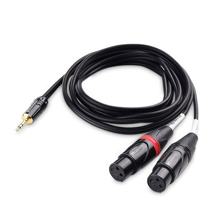 Cable Matters 3.5mm 1/8 Inch TRS to 2 XLR Cable, Male to Female Aux to Dual XLR Breakout Cable - 6 Feet