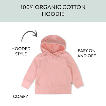 HonestBaby Multipack Pullover Hoodie Sweatshirt Jogger Sweatpant Sets Organic Cotton Baby, Toddler, Boys, Girls, Unisex, Pink Hoodie, 18 Months