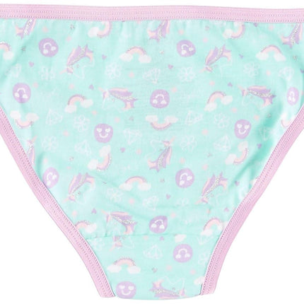 Culottes bikini en coton Maidenform pour filles, lot de 9, fête de la licorne, 14
