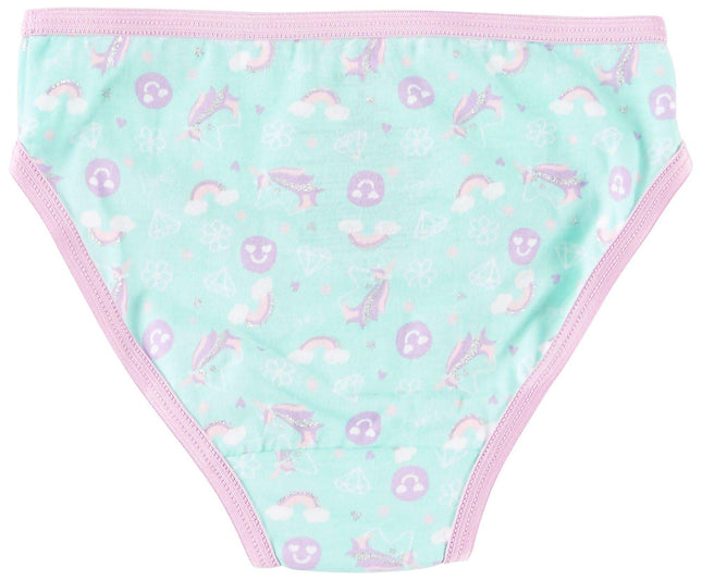 Culottes bikini en coton Maidenform pour filles, lot de 9, fête de la licorne, 14