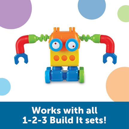 Learning Resources 1-2-3 Robot Factory, Fine Motor Toy, Robot Building Set, Ages 2+