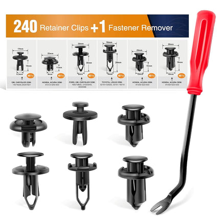GOOACC 240PCS Car Retainer 6.3mm 8mm 9mm 10mm Expa