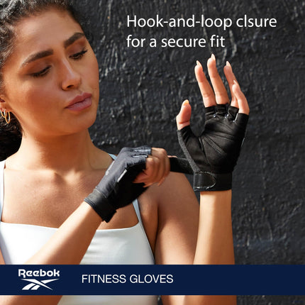 Reebok Classic Gloves for Men and Women - Breathable, Lightweight, Fitness and Weightlifting Gloves for Workout, Crossfit, Cycling and Home Exercise