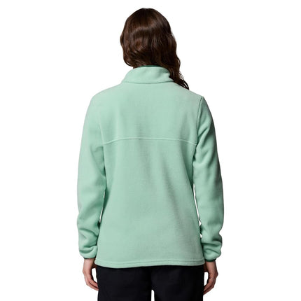 Columbia Women's Benton Springs 1/2 Snap Pull Over 2, Fleece Pull Over, New Mint/Rain Forest, S