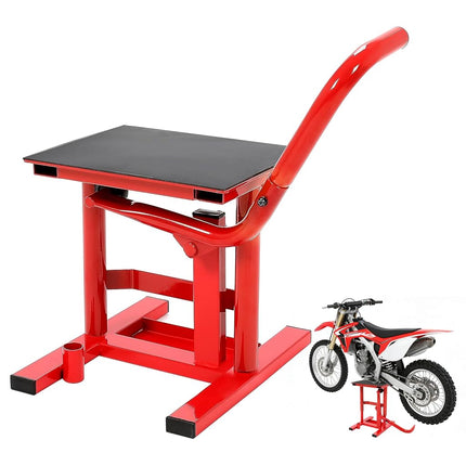 ALMULOO Béquille lève-moto Dirt Bike Support de levage moto Capacité de 150 kg Hauteur réglable de 25,6 cm à 50 cm Table de levage en acier