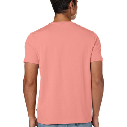 Nautica Men's Solid Crew Neck Short Sleeve T-Shirt, Pale Coral, 1X
