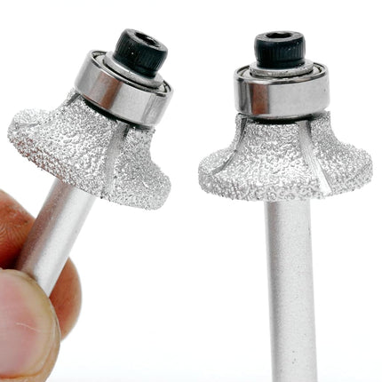 ILOVETOOL Brazed Diamond Radius Bits 1/4 Head Bullnose Profile Wheel 1/4 Shank for Granite Stone