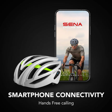 Casco de ciclismo de carretera Sena R2 con intercomunicador Bluetooth (Negro mate, Grande)