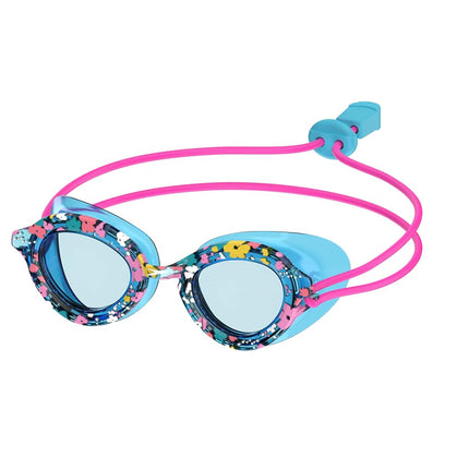 Speedo Sunny G Unisex Kids Swim Goggles Age 3-8, Bachelor Button Multi Ditsy/Sky Blue