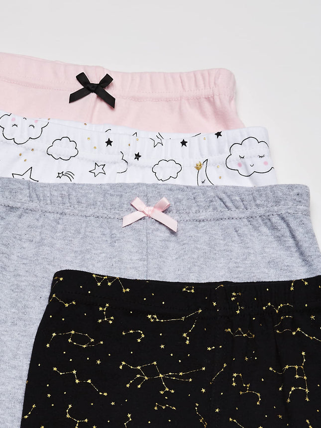 Hudson Baby Pantalones y Leggings de Algodón para Bebé Niñas, Dreamer, 4T