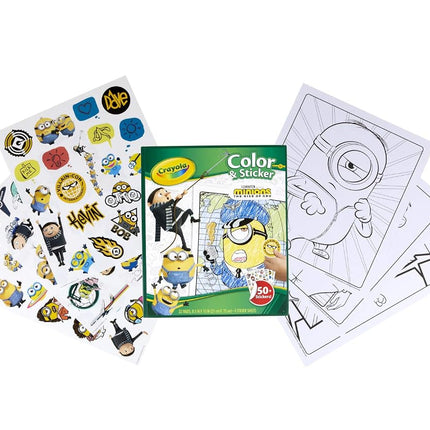 Crayola Minions 2 Color & Sticker Activity, Minions Coloring Book, 32 Coloring Pages, Gift for Kids, Ages 3, 4, 5, 6