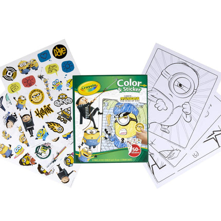 Crayola Minions 2 Color & Sticker Activity, Minions Coloring Book, 32 Coloring Pages, Gift for Kids, Ages 3, 4, 5, 6