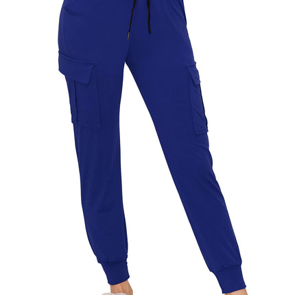 Pantalones de chándal cargo para mujer ALWAYS - Ajuste Skinny, ligeros, elásticos, suaves, con bolsillos, color azul royal, talla XS de EE. UU. (etiqueta S)
