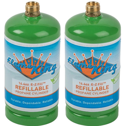 Flame King Refillable 1LB Empty Propane Cylinder T