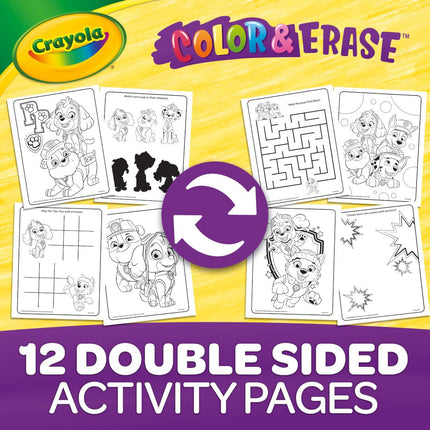 Crayola Paw Patrol Sticker Activity Pad, 12 Color & Erase Paw Patrol Coloring Pages & 100+ Stickers, Gift