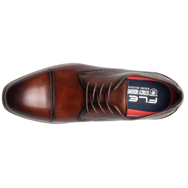 STACY ADAMS Men's Bryant Cap Toe Lace Up Oxford, Brown, 8 Wide