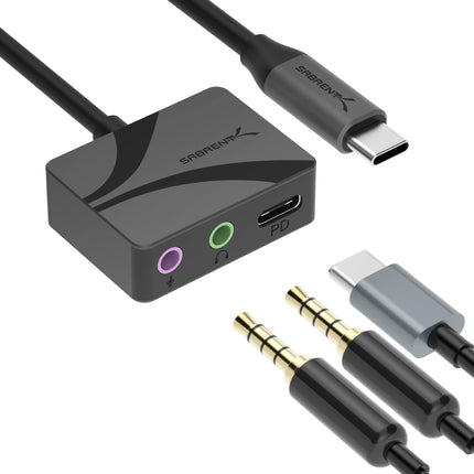 SABRENT Audio Interface USB Sound Card, USB Type-C