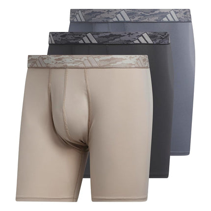 adidas Men's Microfiber 3-Pack Boxer Brief, Wonder