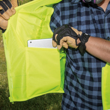 Klein Tools 60269 Safety Vest, High-Vis Reflective Mesh with 8-Pockets, M/L