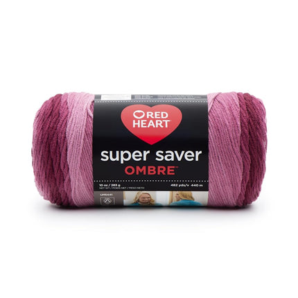 RED Heart E305.3965 Super Saver Ombre Yarn, 10 oz,