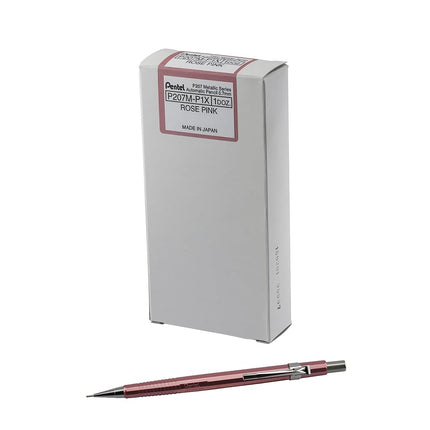 Pentel Sharp Mechanical Pencil (0.7mm) Metallic Rose Pink Barrel, Box of 12 Pencils (P207MP1)