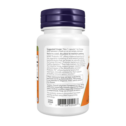 NOW Probiotic-10 25 Billion,50 Veg Capsules