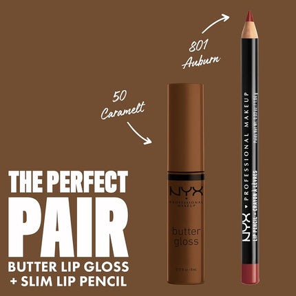 NYX Professional Makeup Butter Butter Gloss Brown Sugar , CARAMELT , 0.27 fl oz