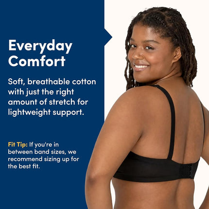 Fruit of the Loom Women's T-Shirt Bra, Opaque, Black/White/Grey Heather, 36D (Pack of 3)
