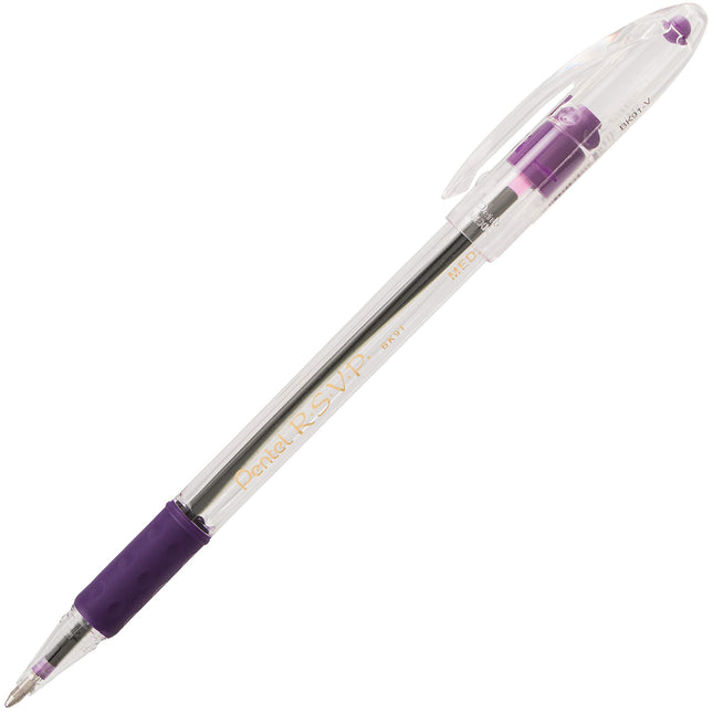 Pentel R.S.V.P. Ballpoint Pen, Medium Line, Violet Ink, (BK91BP2V) by Pentel