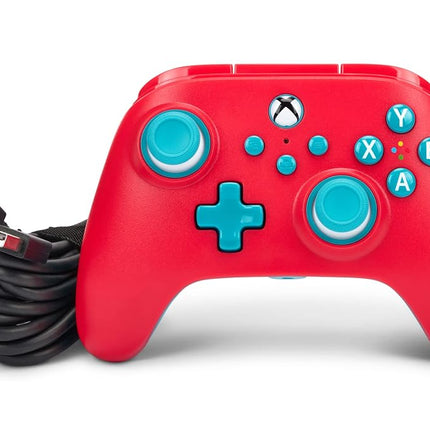 PowerA Nano Enhanced Wired Controller für Xbox Series X|S - Red Sky, tragbar, kompakt, Gamepad, Wired Video Game Controller, Gaming Controller, Works with Xbox One and Windows 10/11