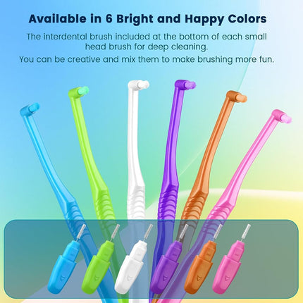 Fregum End Tuft Toothbrush with Interdental Brush for Orthodontic, Braces
