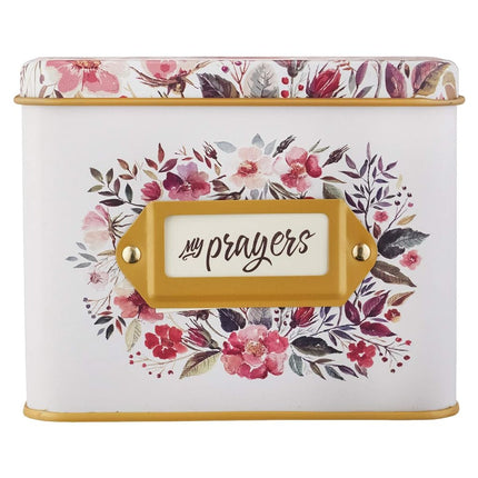 Tarjetas de Oración Christian Art Gifts en Lata | Mis Oraciones – 50 Tarjetas de Doble Cara | Regalo de Estímulo con Versículos Bíblicos para Mujeres