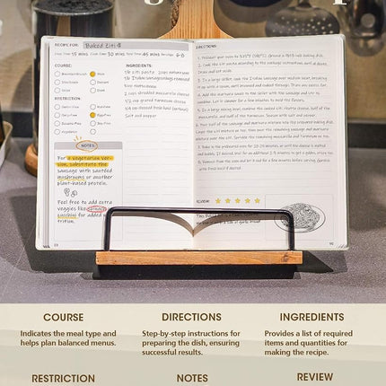 hi!SCI Blank Recipe Book to Write in Your Own Recipes, Large Recipe Notebook with 192 Pages, 7" x 10" Hardcover Recipe Journal for Family Cooking Lover (Cream)