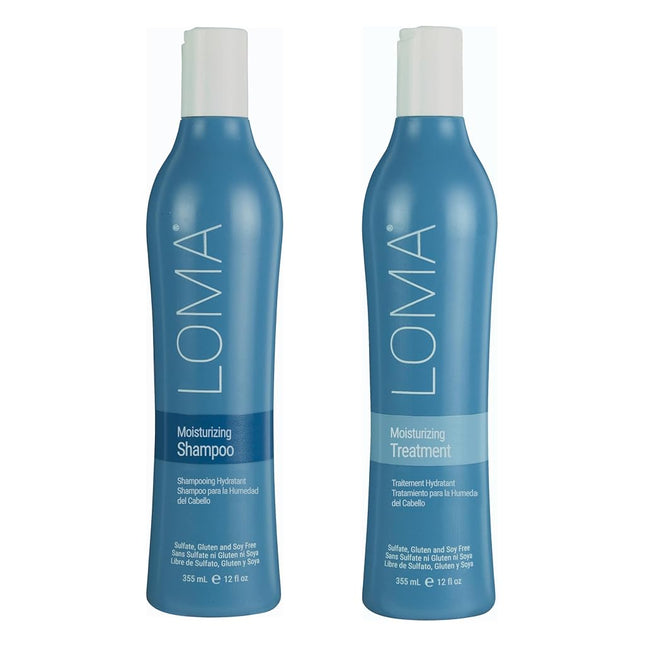 (350ml) - Loma Hair Care Moisturising Shampoo Moisturising Treatment Duo