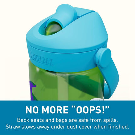 Camelbak THRIVE FLIP STRAW KIDS 415 ml – sport bottle – leak-proof – child-friendly size – easy drinking mechanism – ideal for on-the-go – Hip Dinos, size: OS