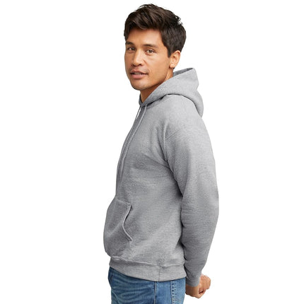 Hanes Men's Sweatshirt, EcoSmart Fleece Hoodie, Cotton-Blend Fleece Hooded Sweatshirt, Plush Fleece Pullover Hoodie, Light Steel, XX-Large