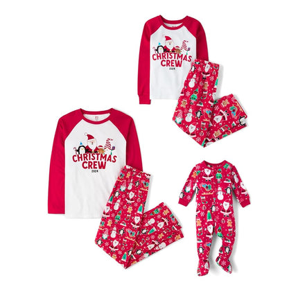 The Children's Place Pyjamas de Noël assortis pour bébé et famille, polaire, équipage de Noël rouge '24, Grande taille