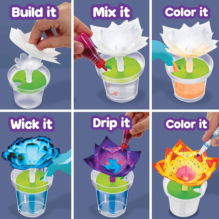 Crayola Kit de ciencia de flores de papel, flores que cambian de color, regalo para niños de 7, 8, 9, 10 años