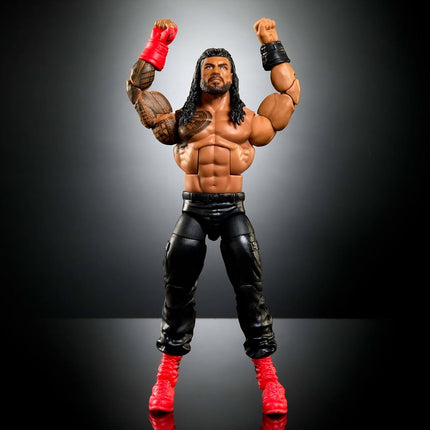 Mattel WWE Elite Action Figure & Accessories, Series #110 Roman Reigns 6-inch Collectible with 25 Articulation Points & Swappable Hands