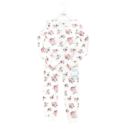 Conjunto de 2 piezas de ropa interior larga térmica unisex para bebé Hudson Baby, Dusty Rose Floral, 5T, Dusty Rose Floral, 5T