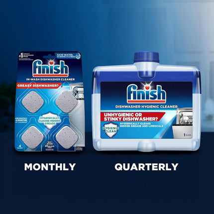 Finish In-Wash Dishwasher Cleaner: Clean Hidden Grease & Grime, 3ct