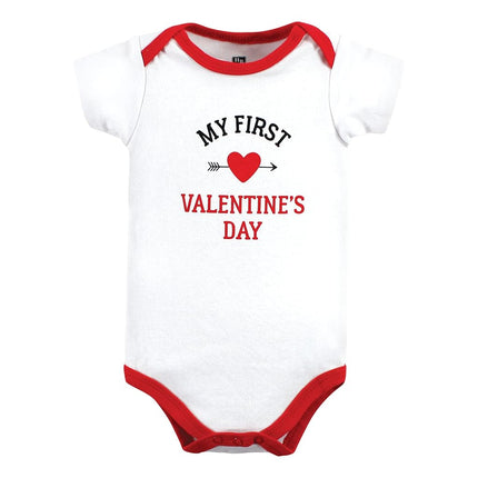 Hudson Baby, Lot de bodys en coton pour bébé garçon, Pour la Saint-Valentin et Pâques, 3-6 mois