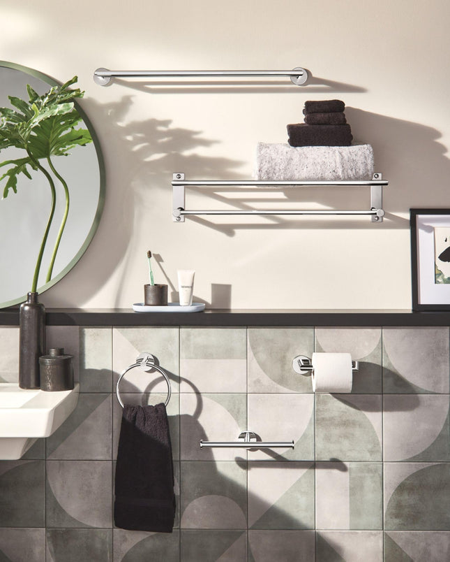 Moen Y5709BCH Porte-papier toilette moderne à colonne simple, Chrome