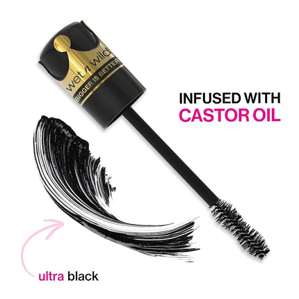 Wet n Wild Big Poppa Mascara, Blackest Black, 8ml