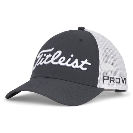 Gorra de golf Titleist Tour Performance Mesh para hombre, carbón/blanco