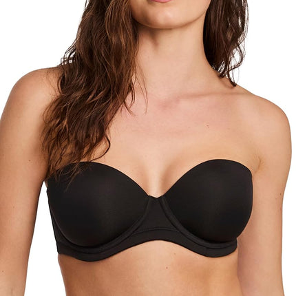 Wacoal Women's Red Carpet Strapless Bra Full Coverage, Black, 36DD