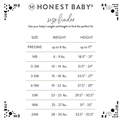 HonestBaby 4-Pack Organic Cotton Cuff-Less Harem Pants, Bright White, Preemie