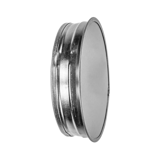 ECOPRO VENT 4” Inch Duct End Cap - Galvanized Steel Round Vent Cover for Outdoor and Indoor Use – Pipe Cover – Steel Plug for Dryer Ducts and Pipes – End Cap for HVAC Systems