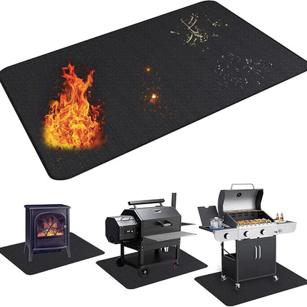 UBeesize Large 65 x 48 inches Under Grill Mat for 